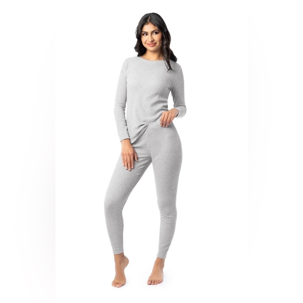 Fruit of the Loom Women's Recycled Waffle Thermal Top & Thermal Bottom
